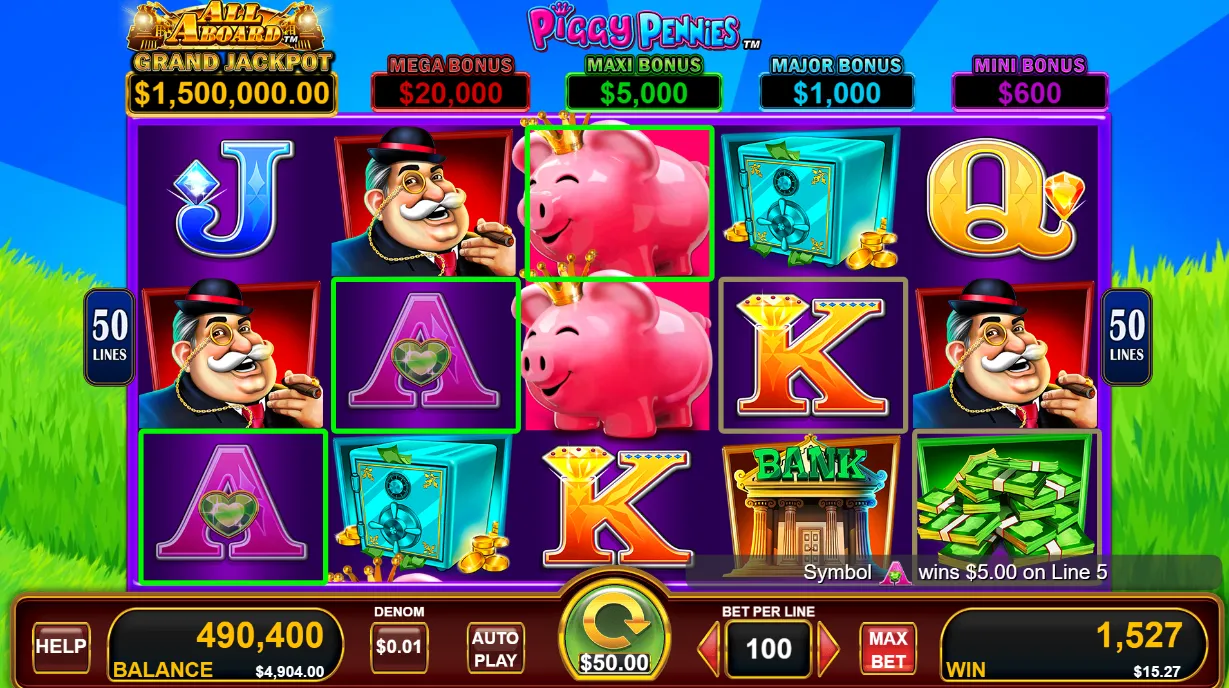 All Aboard Piggy Pennies Slot