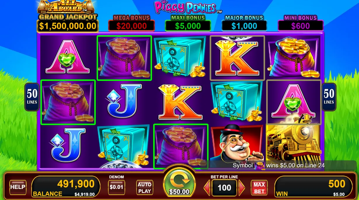 All Aboard Piggy Pennies demo